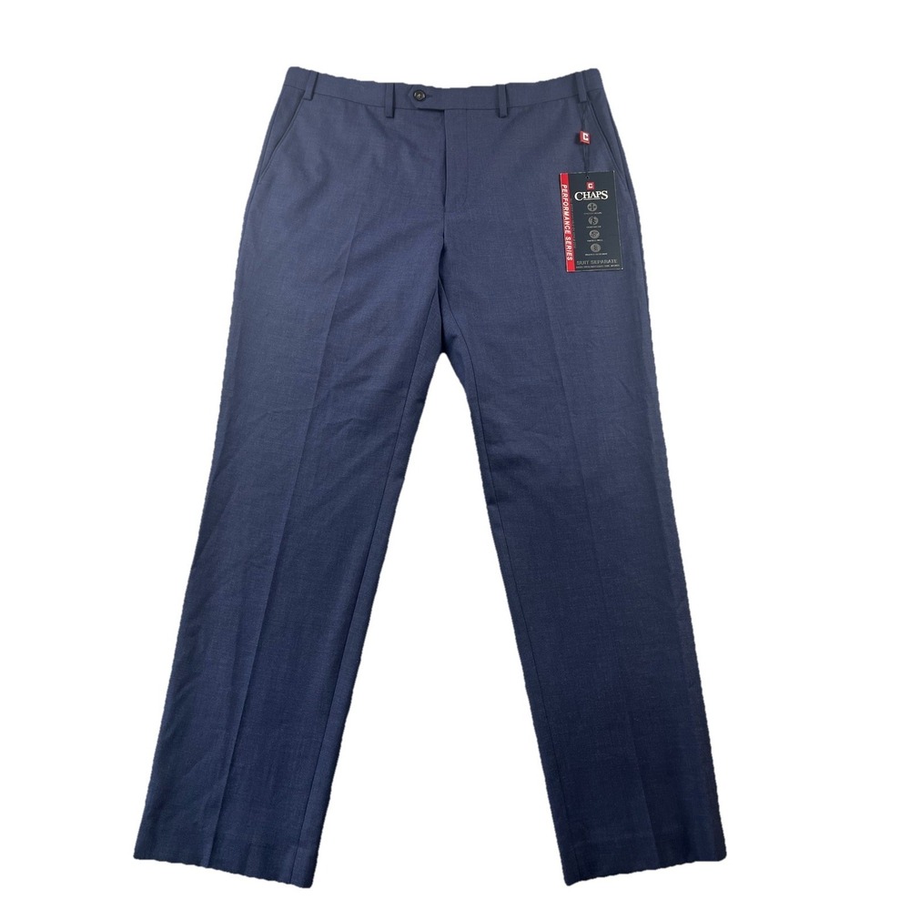 CHAPS Pants 38x30 Navy Performance Series Suit Separates Stretch Feldman NEW